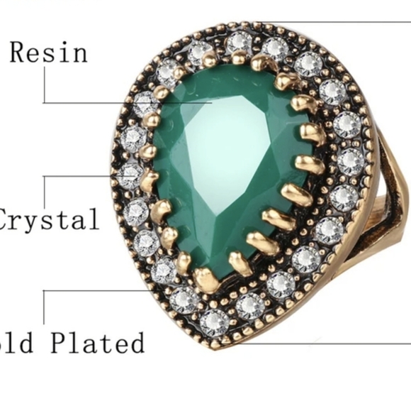 Turkish Vintage Looking Exaggerated Ring for Women, Hürrem Sultan Ring, Ottoman, - Picture 6 of 6